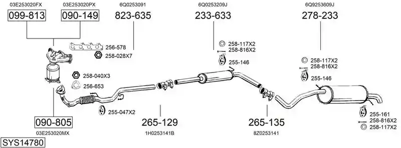BOSAL SYS14780