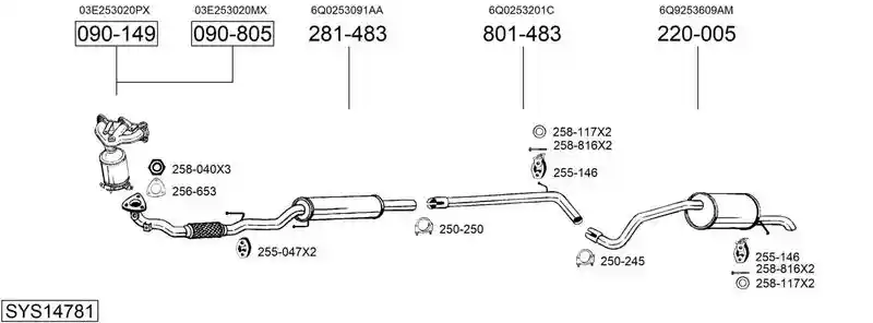 BOSAL SYS14781
