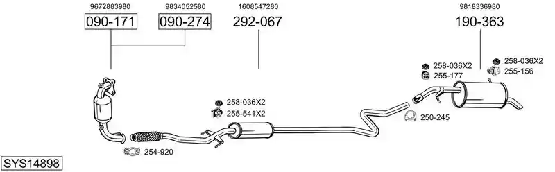 BOSAL SYS14898