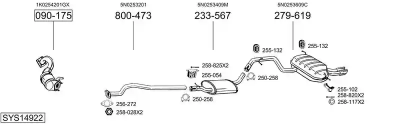 BOSAL SYS14922