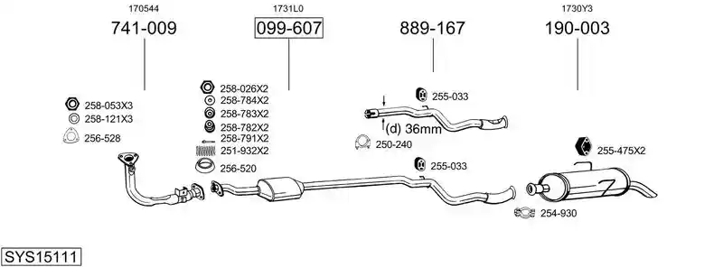 BOSAL SYS15111