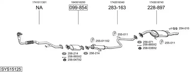 BOSAL SYS15125