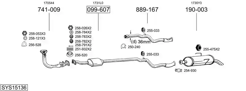 BOSAL SYS15136