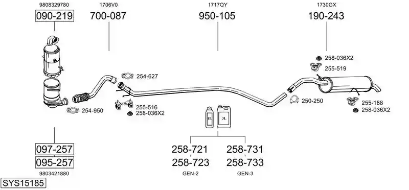 BOSAL SYS15185