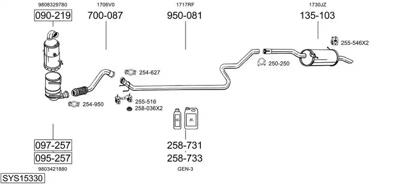 BOSAL SYS15330
