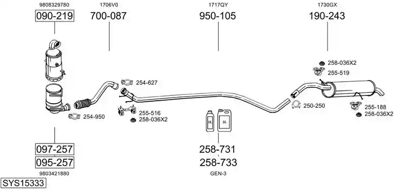 BOSAL SYS15333