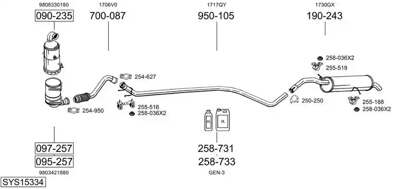 BOSAL SYS15334