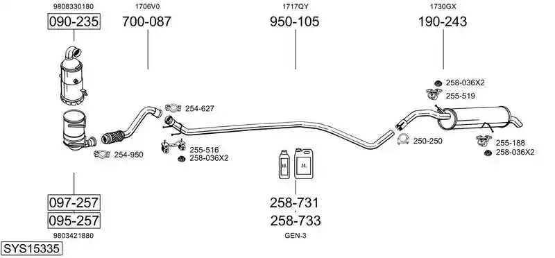 BOSAL SYS15335