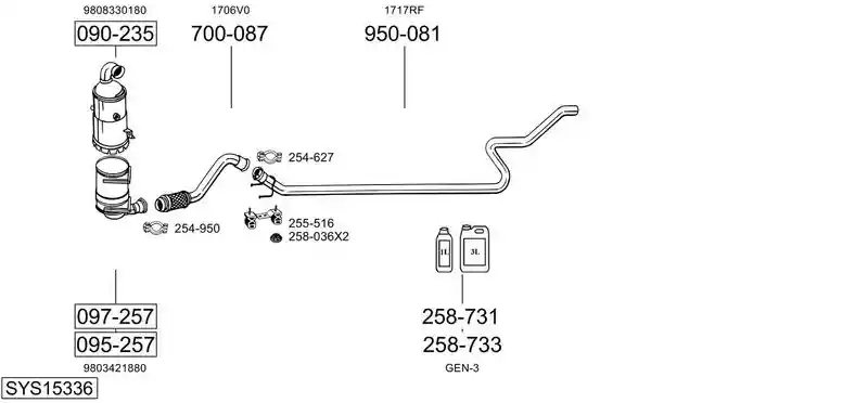 BOSAL SYS15336