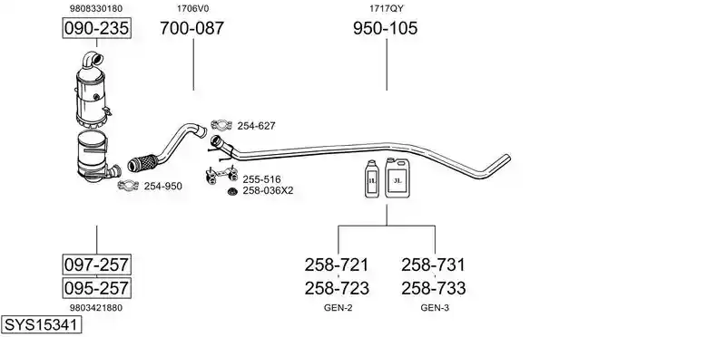 BOSAL SYS15341