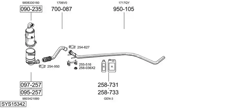 BOSAL SYS15342