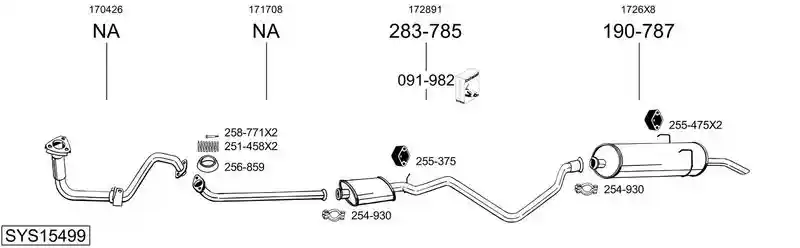 BOSAL SYS15499