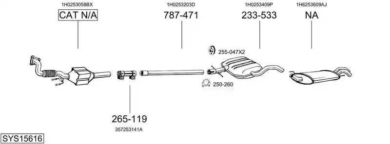 BOSAL SYS15616