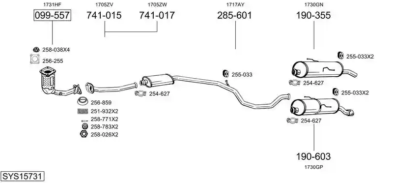 BOSAL SYS15731