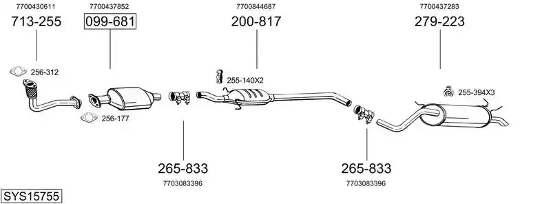 BOSAL SYS15755