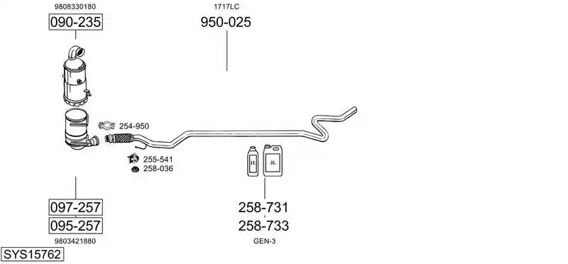 BOSAL SYS15762