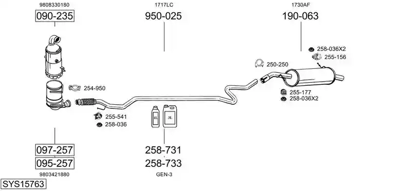 BOSAL SYS15763