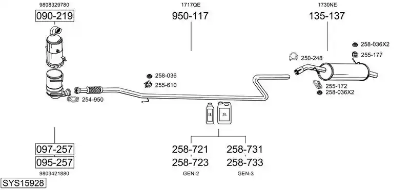 BOSAL SYS15928