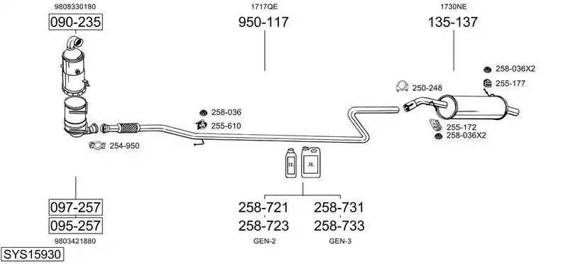 BOSAL SYS15930
