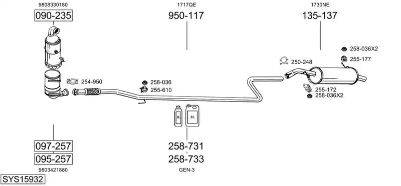 BOSAL SYS15932