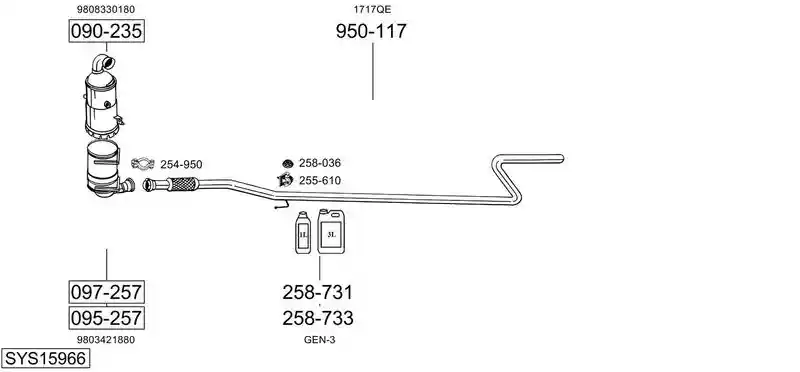 BOSAL SYS15966