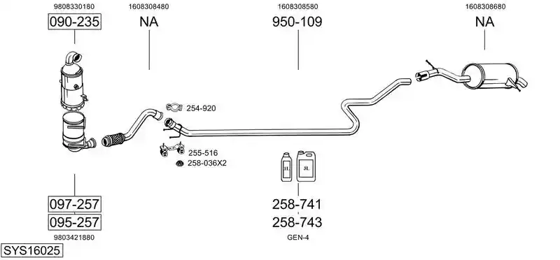 BOSAL SYS16025