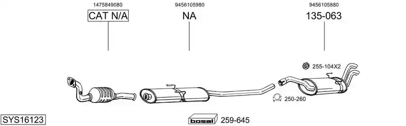BOSAL SYS16123
