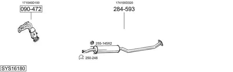 BOSAL SYS16180