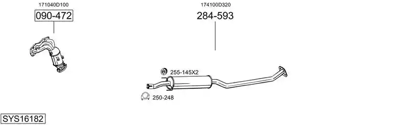 BOSAL SYS16182