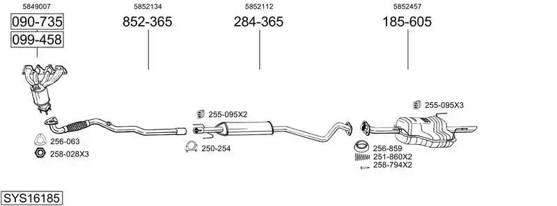 BOSAL SYS16185