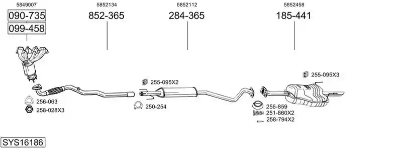 BOSAL SYS16186