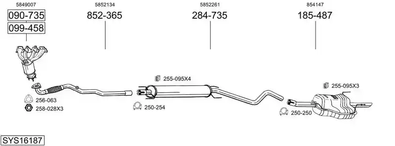 BOSAL SYS16187