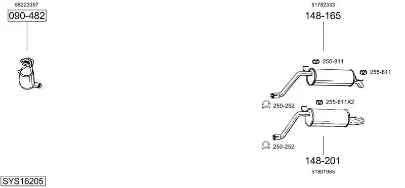 BOSAL SYS16205
