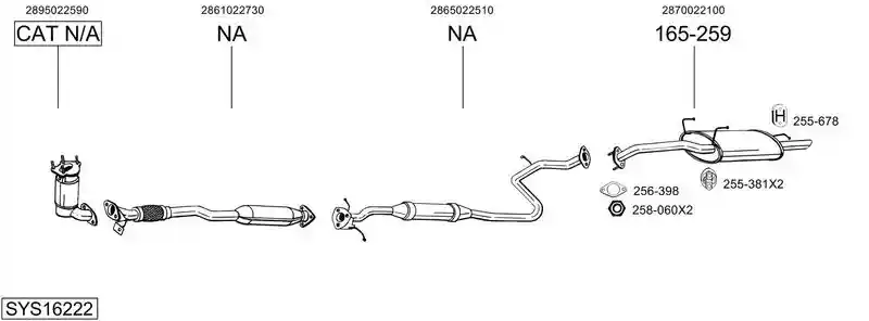 BOSAL SYS16222