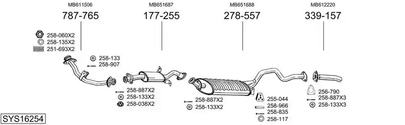 BOSAL SYS16254