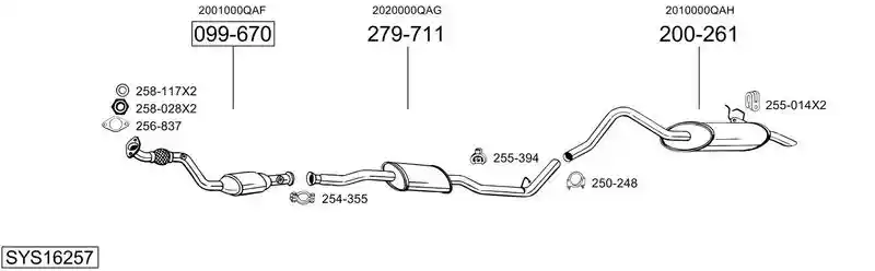 BOSAL SYS16257
