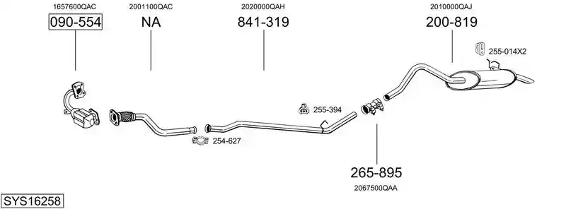 BOSAL SYS16258