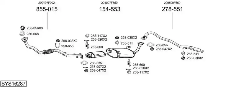 BOSAL SYS16287