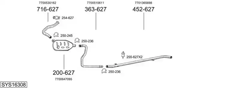 BOSAL SYS16308