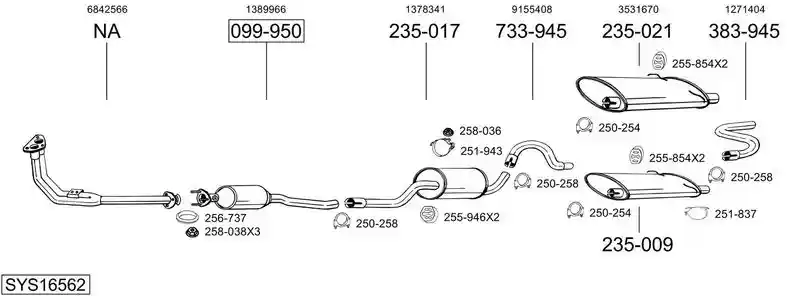 BOSAL SYS16562