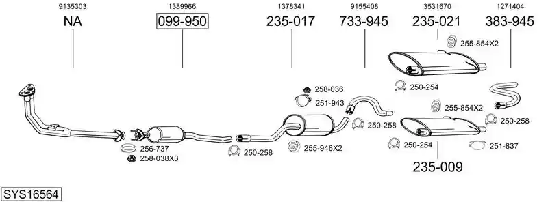 BOSAL SYS16564