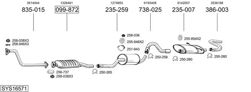 BOSAL SYS16571
