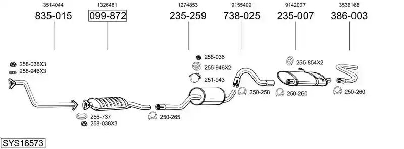 BOSAL SYS16573