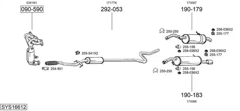 BOSAL SYS16612