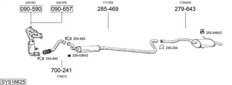 BOSAL SYS16625