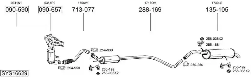BOSAL SYS16629