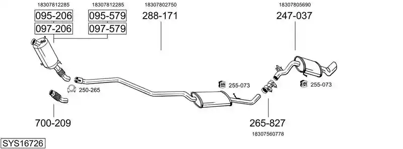 BOSAL SYS16726