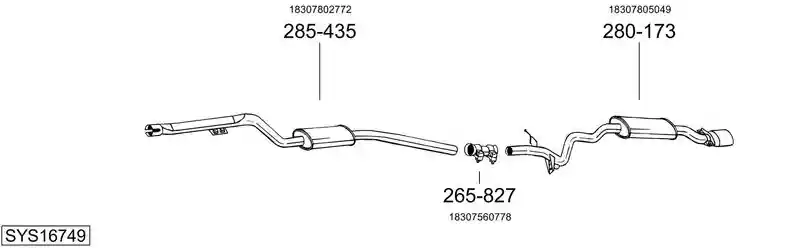 BOSAL SYS16749