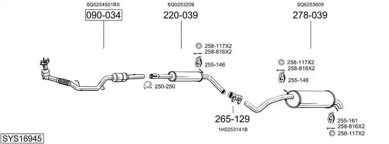 BOSAL SYS16945 BOSAL SYS16945