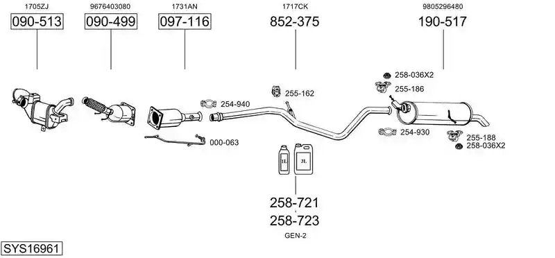 BOSAL SYS16961